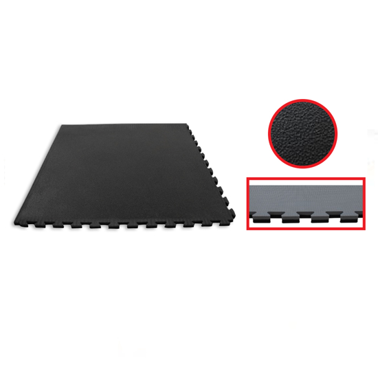 Picture of EVA FOAM GYM MAT COLOR: BLACK/GREY PATTERN: FINE PEBBLE 70DEGREE