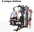 Picture of BODY  SOLID BI-ANGULAR 2 STACKS MULTI STATION GYM
