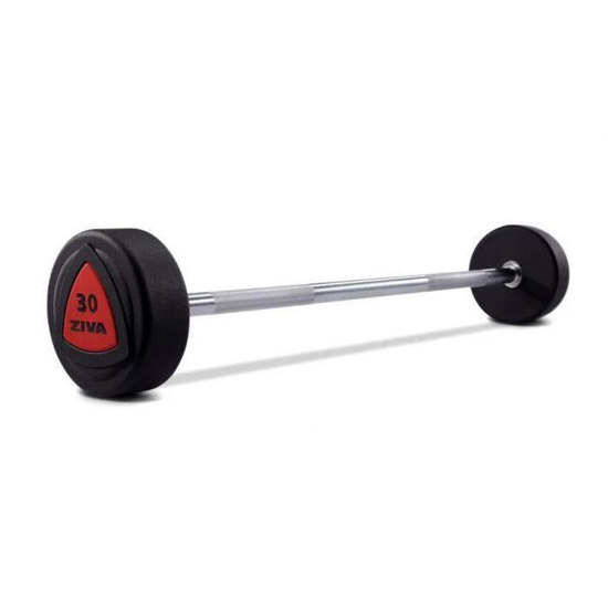 Picture of ZIVA ZVO URETHANE STRAIGHT BAR BARBELL 5-PIECE SET (25 KG TO 45 KG)