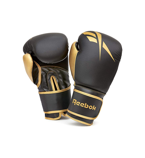 Picture of REEBOK RETAIL BOXING GLOVES - GOLD/BLACK