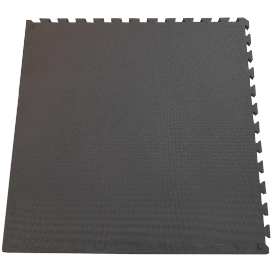 Picture of EVA FOAM SPORTS MAT, HARDNESS: 40 DEGREE, DENSITY: 110KGS/M3, PATTERN: CROSS FINISH, COLOR: BLACK/GREY