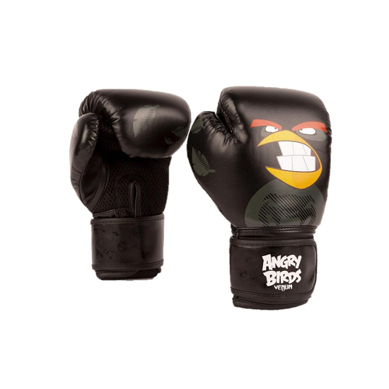 Picture of  Venum Angry Birds Boxing Gloves - For Kids - Black - 4 Oz