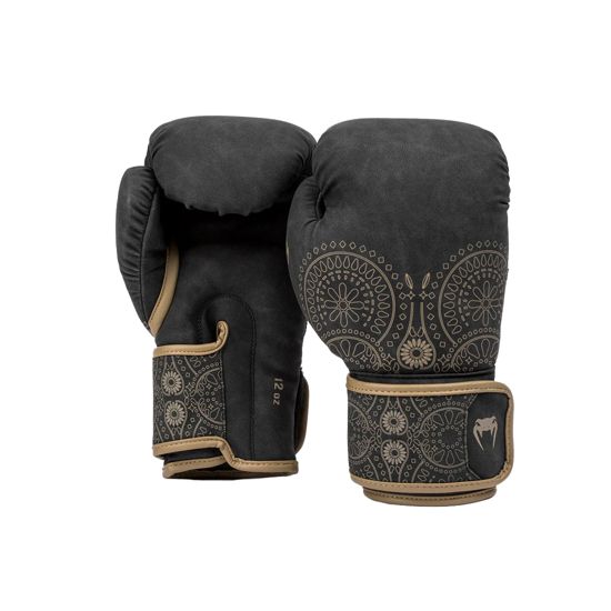 Picture of Venum Santa Muerte Dark Side Boxing Gloves - Black/Brown