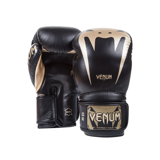 Picture of Venum Tribal  Boxing Gloves - Nappa Leather - Black/Gold